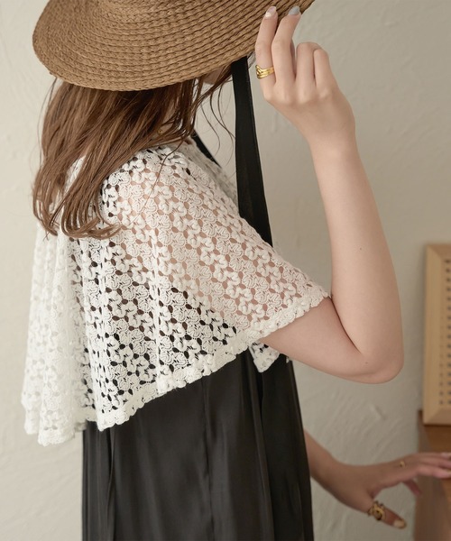 Ambre Neige(アンブルネージュ)の「レースカラートップス/【WEB/EC限定商品】(Tシャツ/カットソー・レディース・アイボリー/ダークブラウン・FREE)」の20枚目の写真