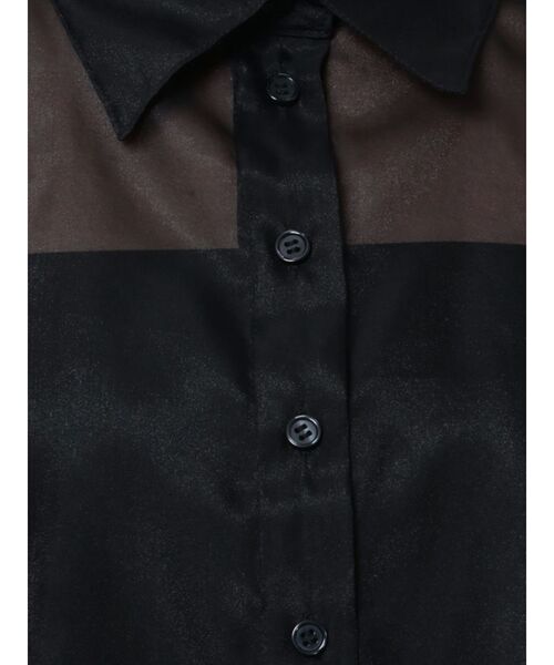 EVRIS（エヴリス）の「シアークロップドシャツ（シャツ/ブラウス・レディース・ブラック/ピンク/ブルー/ホワイト・FREE）」の12枚目の写真