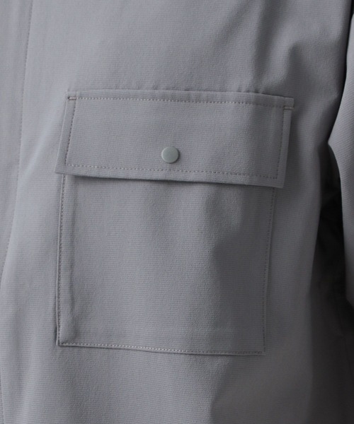 BAYFLOW（ベイフロー）の「【吸水速乾】COOLMAX フロントジップ 半袖シャツ（シャツ/ブラウス・メンズ・グレー/ブラック・LARGE/MEDIUM）」の15枚目の写真