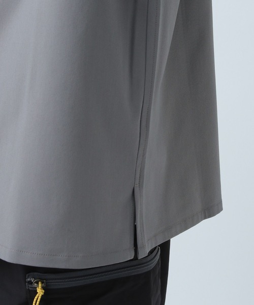 BAYFLOW（ベイフロー）の「【吸水速乾】COOLMAX フロントジップ 半袖シャツ（シャツ/ブラウス・メンズ・グレー/ブラック・LARGE/MEDIUM）」の14枚目の写真