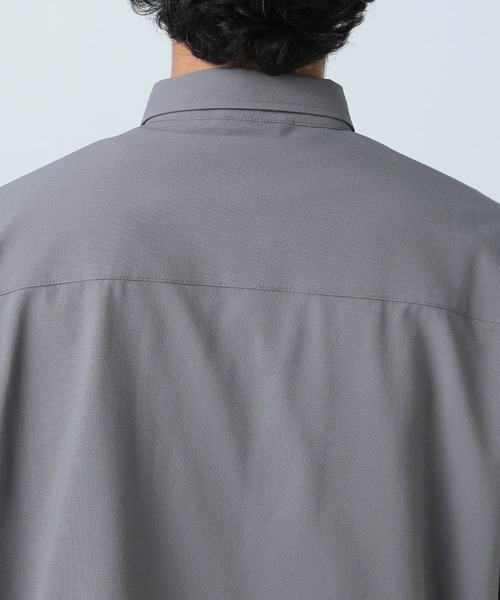 BAYFLOW（ベイフロー）の「【吸水速乾】COOLMAX フロントジップ 半袖シャツ（シャツ/ブラウス・メンズ・グレー/ブラック・LARGE/MEDIUM）」の13枚目の写真