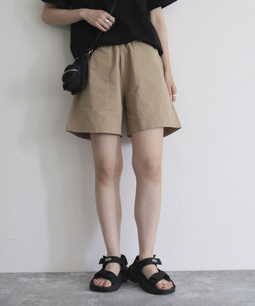 GEVACO（ゲバコ）の「【GEVACO/ゲバコ】ライトキャンバスショーツ（その他パンツ・レディース・ベージュ/ブラック/オレンジ/グリーン・38）」の3枚目の写真
