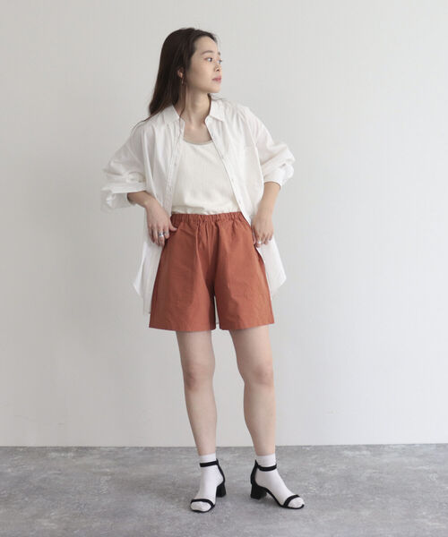 GEVACO（ゲバコ）の「【GEVACO/ゲバコ】ライトキャンバスショーツ（その他パンツ・レディース・ベージュ/ブラック/オレンジ/グリーン・38）」の8枚目の写真