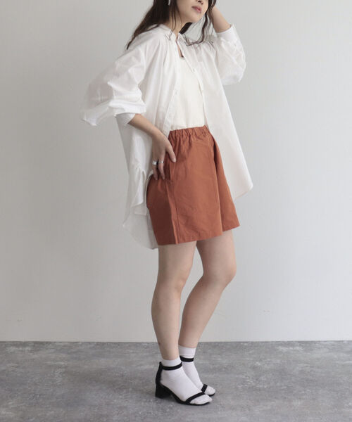 GEVACO（ゲバコ）の「【GEVACO/ゲバコ】ライトキャンバスショーツ（その他パンツ・レディース・ベージュ/ブラック/オレンジ/グリーン・38）」の5枚目の写真