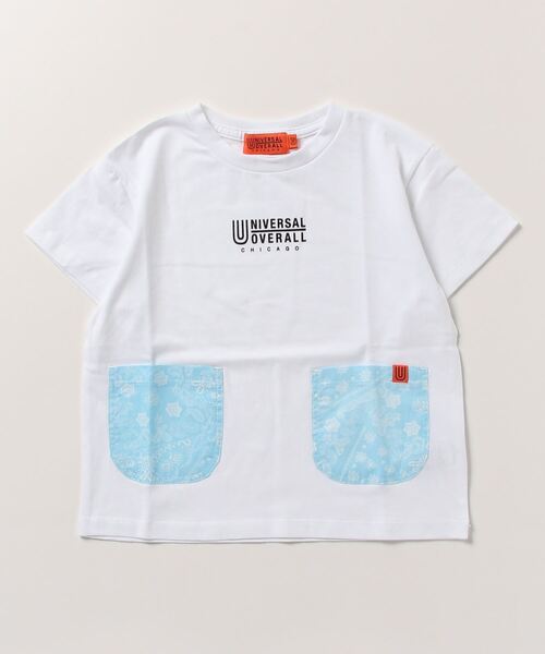 UNIVERSAL OVERALL(ユニバーサルオーバーオール)の「■UNIVERSAL OVERALL■ポケット T(Tシャツ/カットソー・キッズ・ホワイト/ブラック/ベージュ・120/130/140/150/110)」の2枚目の写真