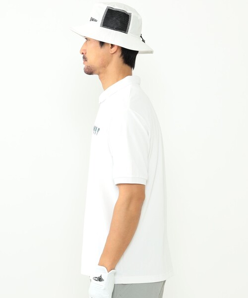 値下げ【新品】BEAMS GOLFビームスゴルフ付け衿刺繍ポロシャツブラック1枚