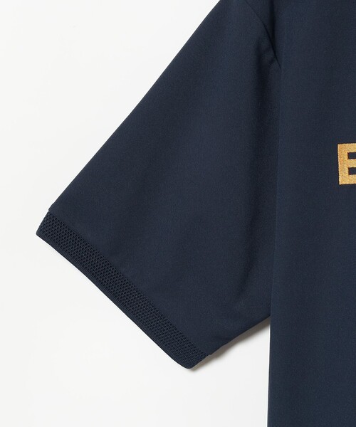 ⓁBEAMS GOLF ビームスゴルフ付け衿刺繍ポロシャツ BLACK 82120017627_C_1.jpg