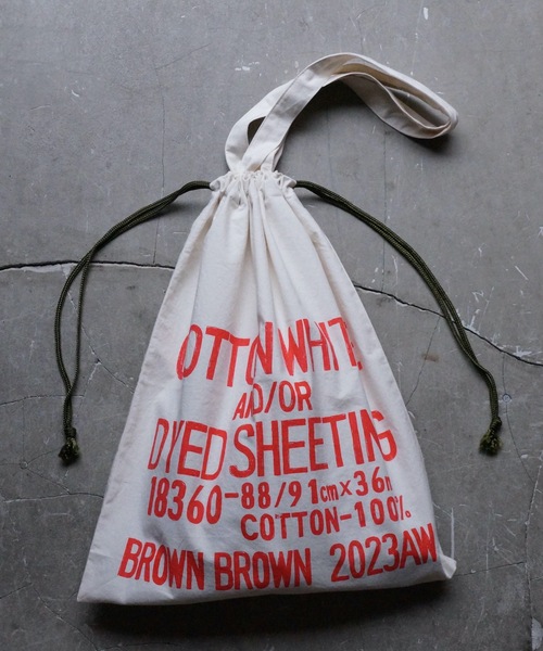 BrownBrown(ブラウンブラウン)の「【BrownBrown】ブラウンブラウン/トート巾着バック(ショルダーバッグ・レディース・ベージュ/オレンジ/ミント・FREE)」の8枚目の写真
