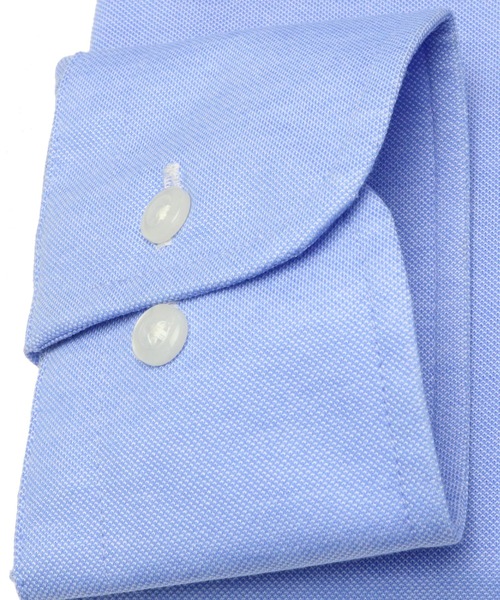 TOKYO SHIRTS(トウキョウシャツ)の「形態安定ノーアイロン ボタンダウン 長袖ビジネスニットワイシャツ(大きいサイズ・長いサイズ)(ビジネスシャツ・メンズ・ブルー・首回り45cm-裄丈82cm/首回り45cm-裄丈86cm/首回り45cm-裄丈90cm/首回り43cm-裄丈90cm/首回り47cm-裄丈90cm/首回り47cm-裄丈86cm/首回り42cm-裄丈90cm/首回り39cm-裄丈88cm)」の3枚目の写真