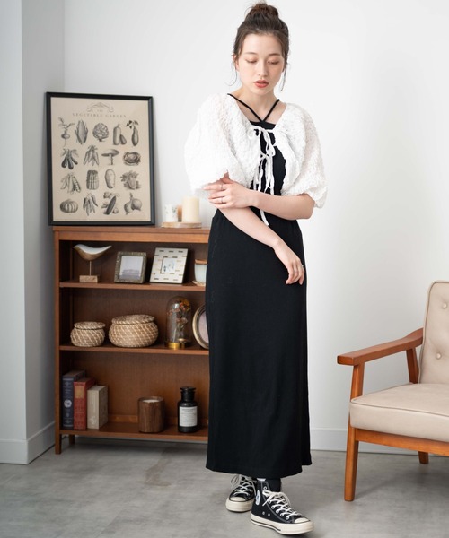 WEGO(ウィゴー)の「WEGO/シアーボレロ(カーディガン/ボレロ・レディース・ホワイト/サックスブルー・FREE)」の3枚目の写真