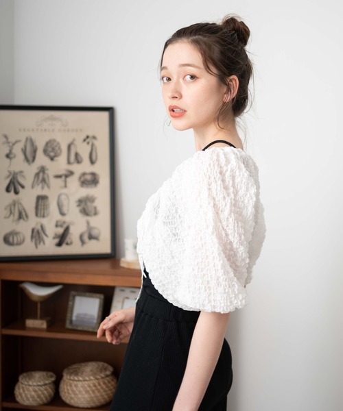 WEGO(ウィゴー)の「WEGO/シアーボレロ(カーディガン/ボレロ・レディース・ホワイト/サックスブルー・FREE)」の11枚目の写真