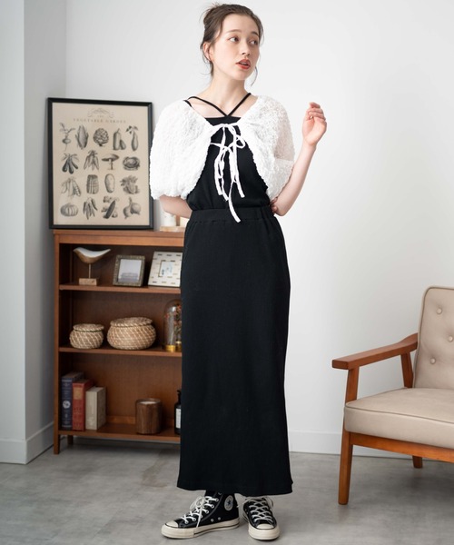 WEGO(ウィゴー)の「WEGO/シアーボレロ(カーディガン/ボレロ・レディース・ホワイト/サックスブルー・FREE)」の13枚目の写真