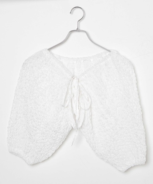 WEGO(ウィゴー)の「WEGO/シアーボレロ(カーディガン/ボレロ・レディース・ホワイト/サックスブルー・FREE)」の18枚目の写真