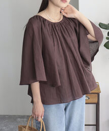fredy emue | リネン混マルチWAYギャザーブラウス(シャツ/ブラウス)