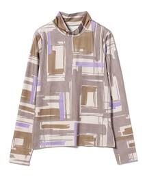 Ray BEAMS | RBS / プリント ハイネック Tシャツ(Tシャツ/カットソー)