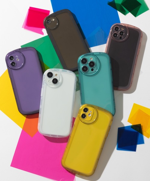 emonique（エモニーク）の「iPhoneケース カバー クリア プロテクション【SE/11/11pro/12/12pro/13/13pro/14/14pro対応】（スマホケース/カバー・レディース・ピンク/ホワイト/イエロー/パープル/ブラック/ブルー・B/C/D/E/F/G/H/I/A）」の7枚目の写真