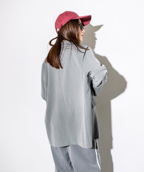 OLIVE des OLIVE（オリーブデオリーブ）の「2WAYスリーブテーラードジャケット　1032070030（テーラードジャケット・レディース・チャコールグレー/ストライプ・FREE）」の10枚目の写真