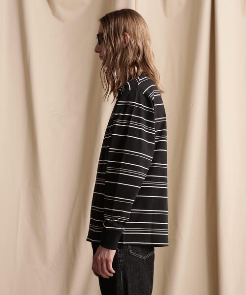 schott(ショット)の「【直営限定】Schott/ショット/RANDOM BORDER LS T-SHIRT/ランダムボーダー ロンT(Tシャツ/カットソー・メンズ・ブラック/ナチュラル・L/XL/M/2XL)」の16枚目の写真