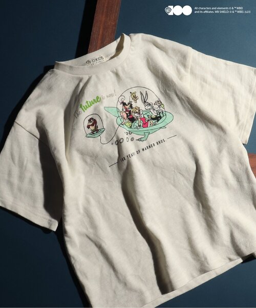 F.O.KIDS（エフオーキッズ）の「【WEB限定】WB100th LOONEY TUNES ART TEE（ルーニー・テューンズ）（Tシャツ/カットソー・キッズ・キナリ/オレンジ/パープル/グリーン・100/110/120/80/90/140/130）」の2枚目の写真