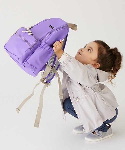WEB限定】【リンク】【プティプラ】カラフルキッズリュック【パープル