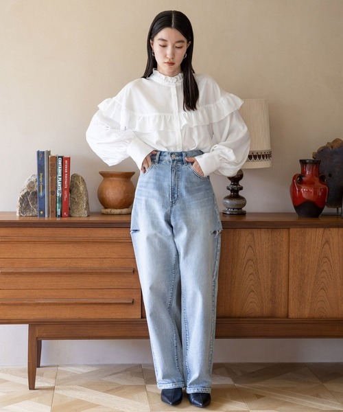 LOWRYS FARM（ローリーズファーム）の「フリルブラウスロングスリーブ