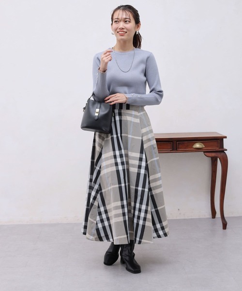 Chez toi（シェトワ）の「配色ライン袖口ボタンリブプルオーバー（ニット/セーター・レディース・マスタード/オフホワイト/ブラック/サックスブルー・FREE）」の16枚目の写真