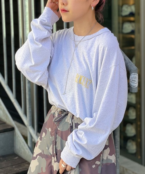 CIAOPANIC(チャオパニック)の「ダメージオーバーロゴロンT(Tシャツ/カットソー・レディース・グレー/チャコールグレー/ブルー・MEDIUM/LARGE)」の19枚目の写真