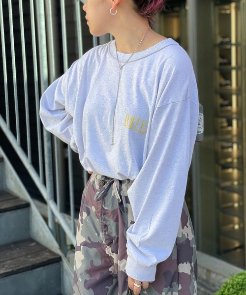 CIAOPANIC(チャオパニック)の「ダメージオーバーロゴロンT(Tシャツ/カットソー・レディース・グレー/チャコールグレー/ブルー・MEDIUM/LARGE)」の20枚目の写真
