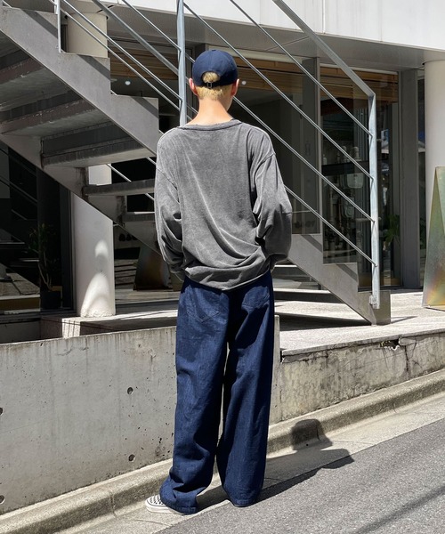 CIAOPANIC(チャオパニック)の「ダメージオーバーロゴロンT(Tシャツ/カットソー・レディース・グレー/チャコールグレー/ブルー・MEDIUM/LARGE)」の6枚目の写真