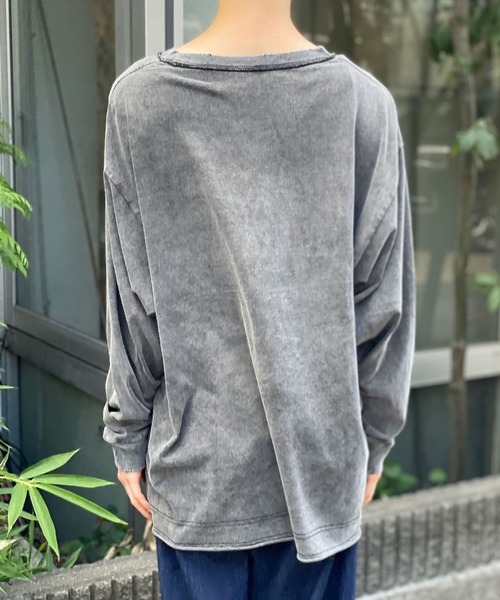 CIAOPANIC(チャオパニック)の「ダメージオーバーロゴロンT(Tシャツ/カットソー・レディース・グレー/チャコールグレー/ブルー・MEDIUM/LARGE)」の12枚目の写真