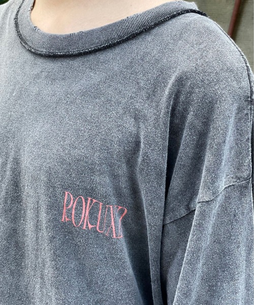 CIAOPANIC(チャオパニック)の「ダメージオーバーロゴロンT(Tシャツ/カットソー・レディース・グレー/チャコールグレー/ブルー・MEDIUM/LARGE)」の14枚目の写真