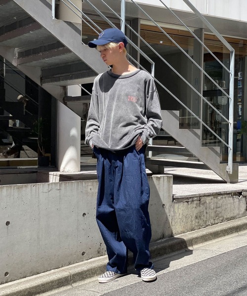 CIAOPANIC(チャオパニック)の「ダメージオーバーロゴロンT(Tシャツ/カットソー・レディース・グレー/チャコールグレー/ブルー・MEDIUM/LARGE)」の4枚目の写真