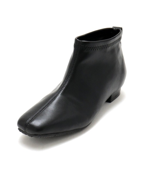 SOROTTO（ソロット）の「ふかふかインソール/スクエアトゥのストレッチアンクルブーツ（ブーツ・レディース・ブラック/ライトブラウン/ベージュ・3L/S/L/M/LL）」の17枚目の写真