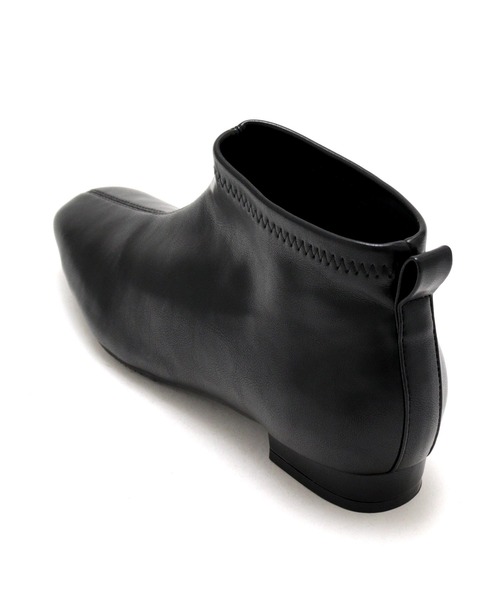 SOROTTO（ソロット）の「ふかふかインソール/スクエアトゥのストレッチアンクルブーツ（ブーツ・レディース・ブラック/ライトブラウン/ベージュ・3L/S/L/M/LL）」の18枚目の写真