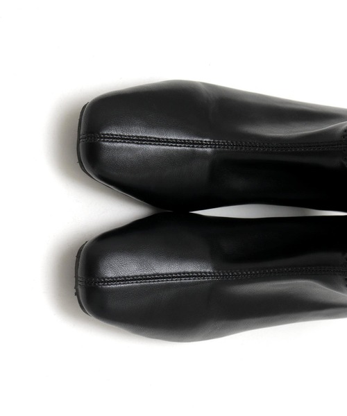 SOROTTO（ソロット）の「ふかふかインソール/スクエアトゥのストレッチアンクルブーツ（ブーツ・レディース・ブラック/ライトブラウン/ベージュ・3L/S/L/M/LL）」の20枚目の写真