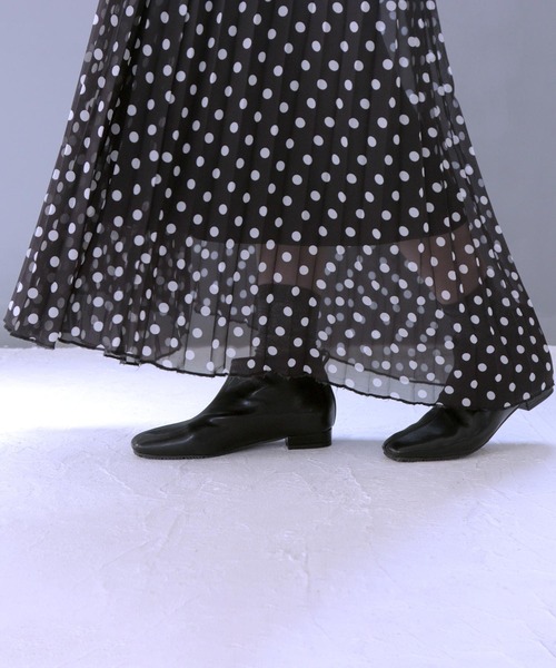 SOROTTO（ソロット）の「ふかふかインソール/スクエアトゥのストレッチアンクルブーツ（ブーツ・レディース・ブラック/ライトブラウン/ベージュ・3L/S/L/M/LL）」の22枚目の写真