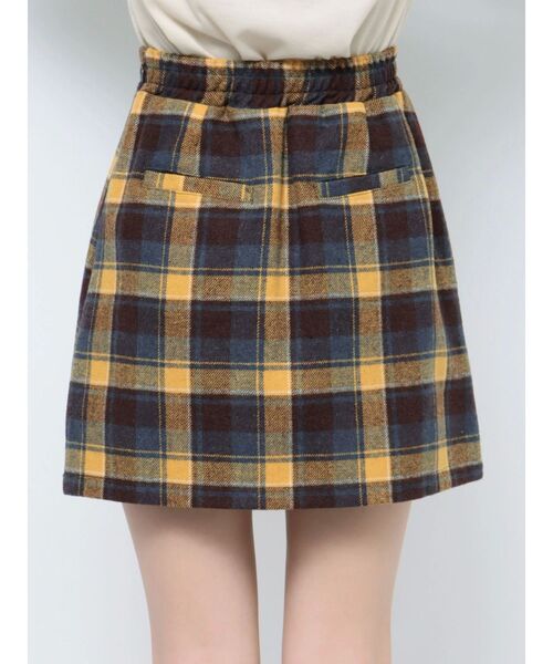 jouetie(ジュエティ)の「レースアップボックスミニスカート(スカート・レディース・ブルー/ブラック/イエロー・MEDIUM)」の6枚目の写真