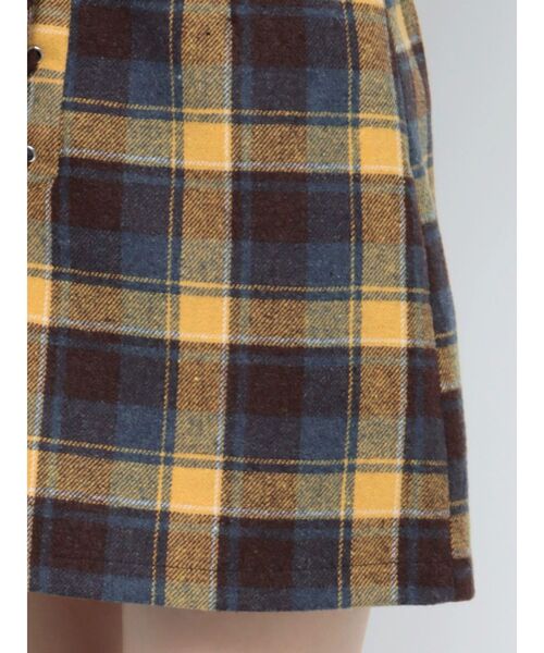 jouetie(ジュエティ)の「レースアップボックスミニスカート(スカート・レディース・ブルー/ブラック/イエロー・MEDIUM)」の9枚目の写真