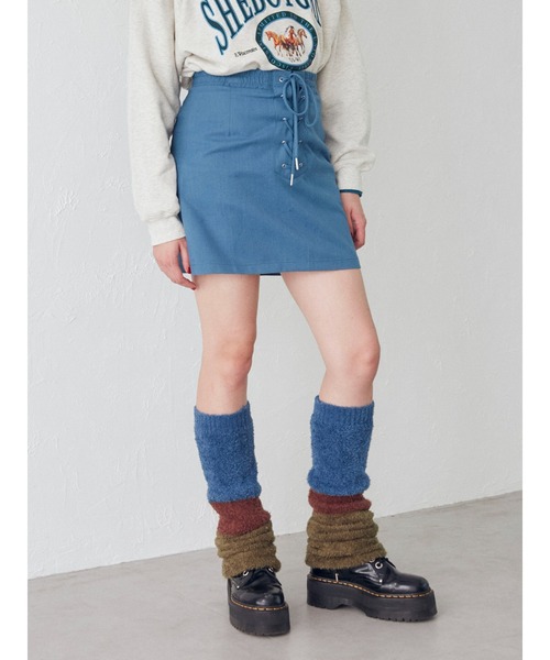 jouetie(ジュエティ)の「レースアップボックスミニスカート(スカート・レディース・ブルー/ブラック/イエロー・MEDIUM)」の17枚目の写真