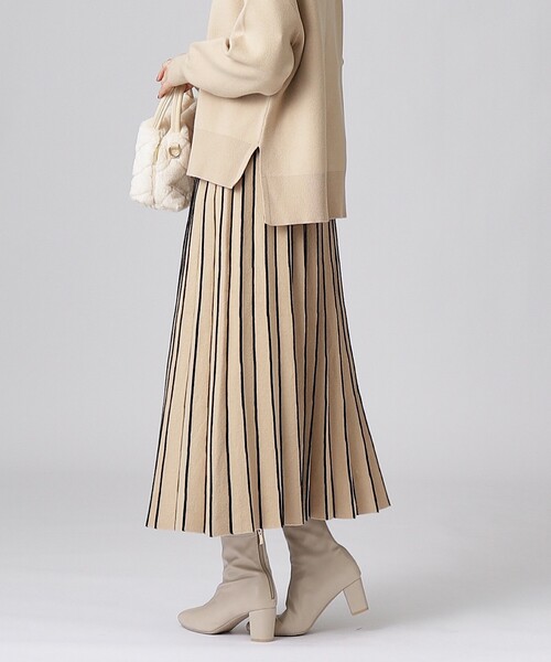 DRESKIP(ドレスキップ)の「◆【セットアップ可/洗える】上品でフェミニンな ニットスカート【ここちイージー】(スカート・レディース・ベージュ系その他2/ブルー/ブラック系2/ブラック/ブラック系5・02/03/04)」の10枚目の写真