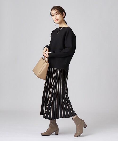 DRESKIP(ドレスキップ)の「◆【セットアップ可/洗える】上品でフェミニンな ニットスカート【ここちイージー】(スカート・レディース・ベージュ系その他2/ブルー/ブラック系2/ブラック/ブラック系5・02/03/04)」の21枚目の写真