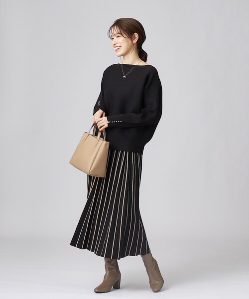 DRESKIP(ドレスキップ)の「◆【セットアップ可/洗える】上品でフェミニンな ニットスカート【ここちイージー】(スカート・レディース・ベージュ系その他2/ブルー/ブラック系2/ブラック/ブラック系5・02/03/04)」の22枚目の写真