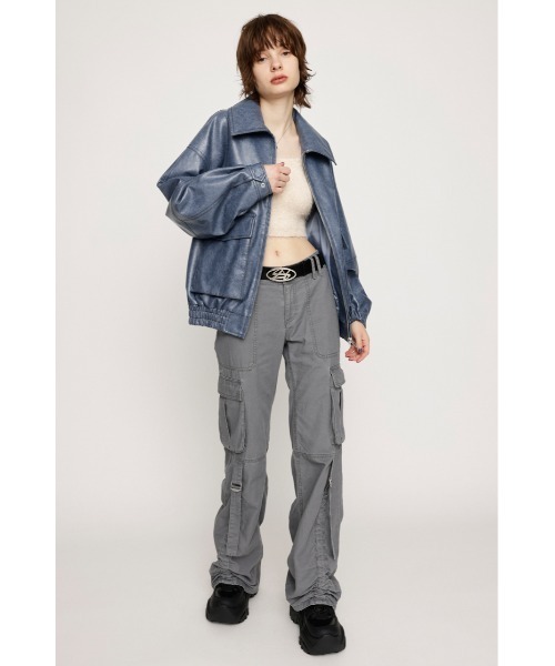 SLY(スライ)の「SHAGGY BRA TOP シャギー ブラトップ(ニット/セーター・レディース・ライトブラック/ブラウン/アイボリー/ターコイズブルー・FREE)」の6枚目の写真