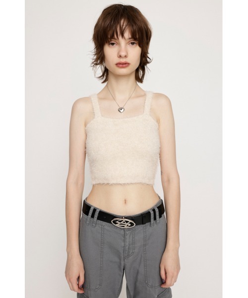 SLY(スライ)の「SHAGGY BRA TOP シャギー ブラトップ(ニット/セーター・レディース・ライトブラック/ブラウン/アイボリー/ターコイズブルー・FREE)」の7枚目の写真