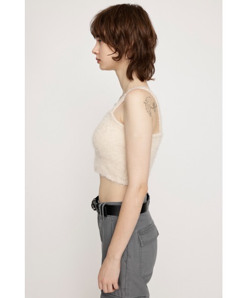 SLY(スライ)の「SHAGGY BRA TOP シャギー ブラトップ(ニット/セーター・レディース・ライトブラック/ブラウン/アイボリー/ターコイズブルー・FREE)」の8枚目の写真