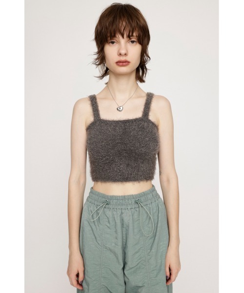 SLY(スライ)の「SHAGGY BRA TOP シャギー ブラトップ(ニット/セーター・レディース・ライトブラック/ブラウン/アイボリー/ターコイズブルー・FREE)」の12枚目の写真
