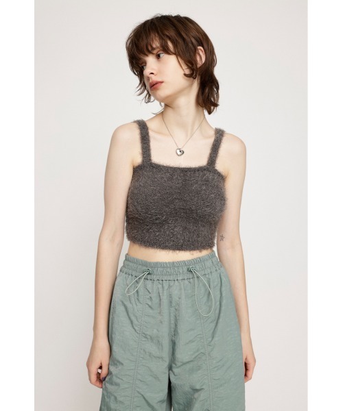 SLY(スライ)の「SHAGGY BRA TOP シャギー ブラトップ(ニット/セーター・レディース・ライトブラック/ブラウン/アイボリー/ターコイズブルー・FREE)」の11枚目の写真