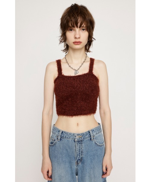SLY(スライ)の「SHAGGY BRA TOP シャギー ブラトップ(ニット/セーター・レディース・ライトブラック/ブラウン/アイボリー/ターコイズブルー・FREE)」の17枚目の写真