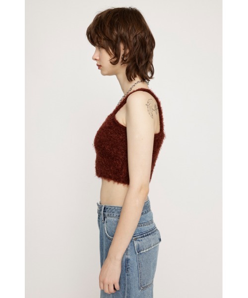 SLY(スライ)の「SHAGGY BRA TOP シャギー ブラトップ(ニット/セーター・レディース・ライトブラック/ブラウン/アイボリー/ターコイズブルー・FREE)」の18枚目の写真