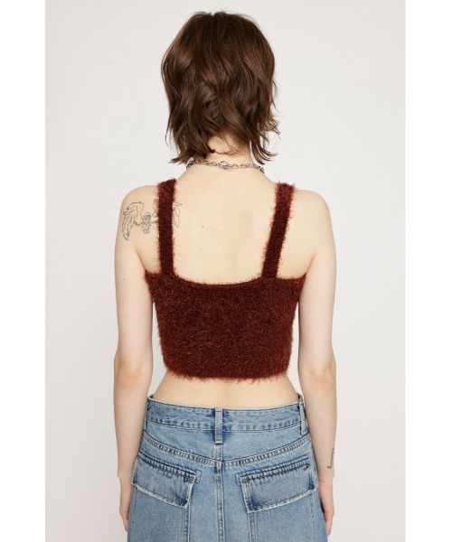 SLY(スライ)の「SHAGGY BRA TOP シャギー ブラトップ(ニット/セーター・レディース・ライトブラック/ブラウン/アイボリー/ターコイズブルー・FREE)」の19枚目の写真